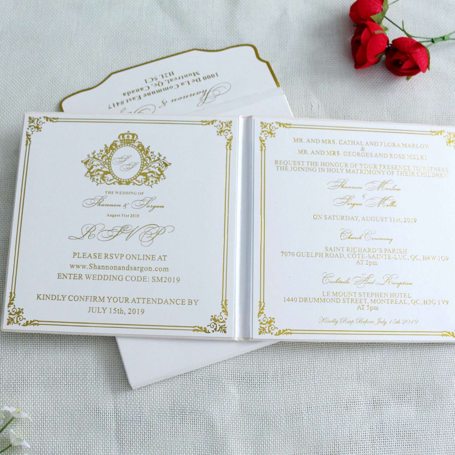 White Pocket Invitation White Invitation Card With Hard Cover Modern Invitation Card